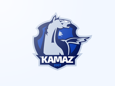 Football team logo horse kamaz logo sport