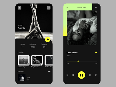 Music Player design figma ui ux