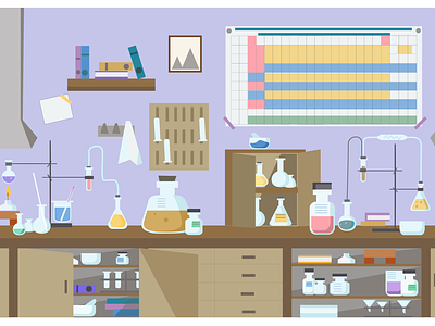 chemistry laboratory chemistry design flat flat design illustration sketch vector