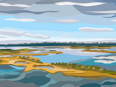 swamps vector landscape