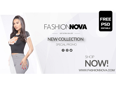 Fashion Nova Banner adobe banner branding design fashion logo photoshop slider