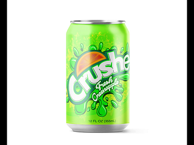 Fresh Green Apple Crush Can Animation animated animation banner branding creative crush design display energy logo photoshop soda soda can