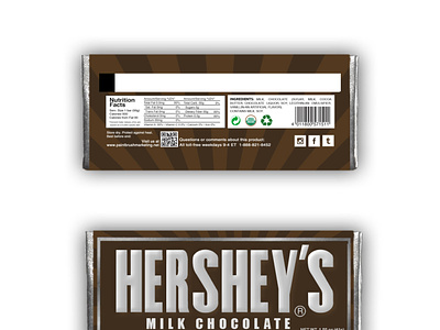 Hershey Bar Candy Bar Wrapper - Fully Editable