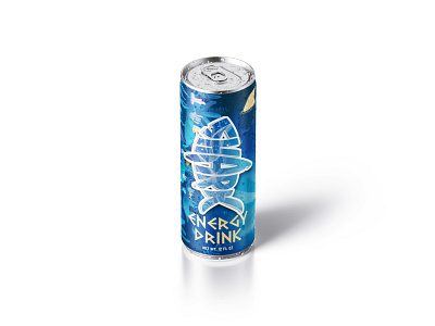 Shark Energy Drink 1 blue banner beer branding can energy drink logo packaging product soda soda can