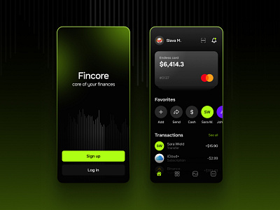 Fincore App UI Design