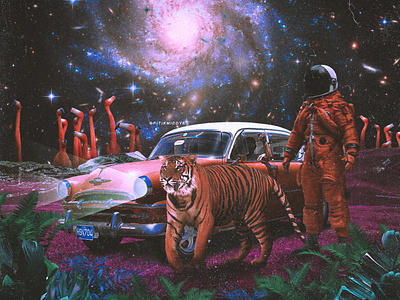 ASTRO-TIGER astronaut astrotiger colour design digital art digitalart everyday illustration love newyork photography photoshop poster psoterart saveanimal savetiger space tiger