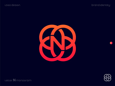 Letter N modern monogram logo