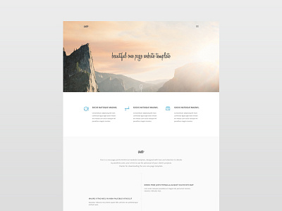 Free HTML5 One Page Template