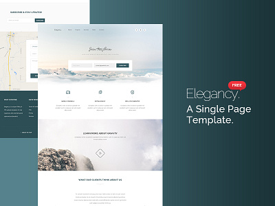 Freebie design free one page psd single ui