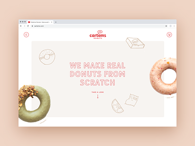Cartems Donuts Website clean design donuts layout modern shop ui web design website