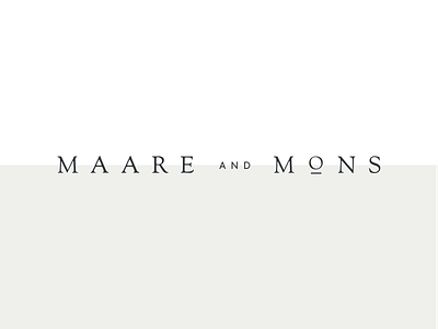 Maare and Mons branding logo logotype serif typography wordmark