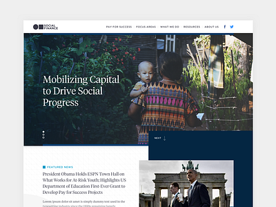 Social Finance Homepage Concept