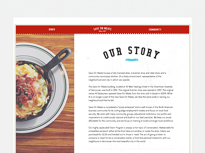Save on Meats Website clean design layout modern restaurant social impact ui ui design vancouver web design website