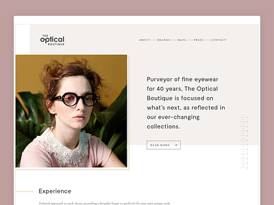 The Optical Boutique clean layout modern typography ui web design website