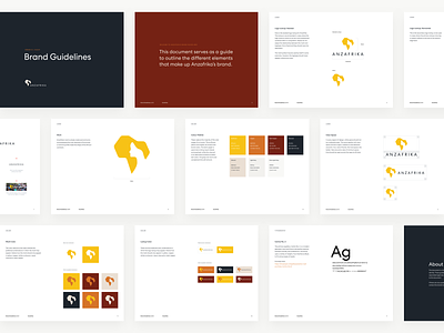Anzafrika Brand Guidelines africa brand guidelines branding design identity layout logo logo design presentation vector