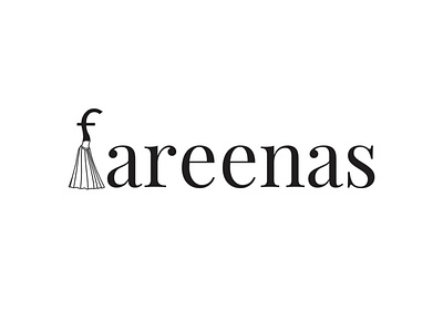 Fareenas boutique logo branding clothing brand design illustration logo minimal typography vector