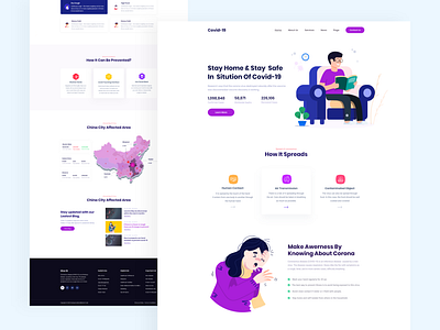 Covid-19 Awerness Web Landing Page