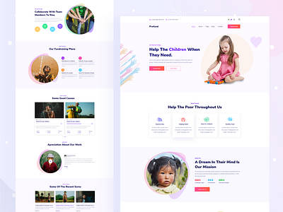 Nonprofit ProFund - Charity Landing Page 2020 design awesome design branding charity creative design top designer typography ui ux web design website design