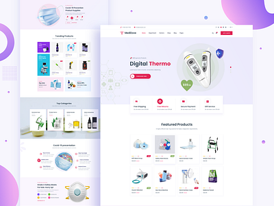 Medical Ecommerce Landing Page 2020 design 2021 logo agency awesome design creative design illustration top top designer ui ux website design