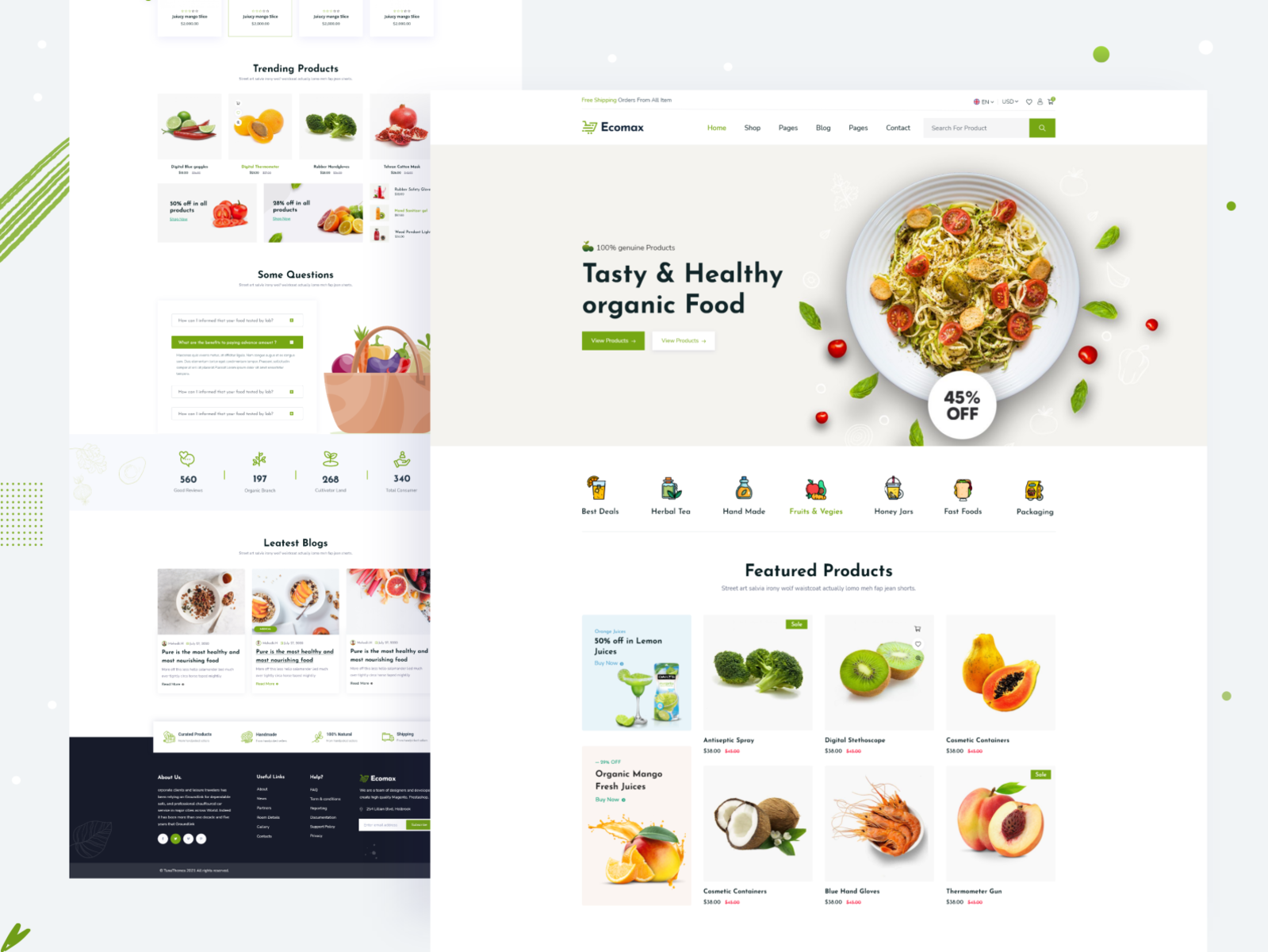 Ecomax-Organic Ecommerce Landing Page by Mehedii Mohammad on Dribbble