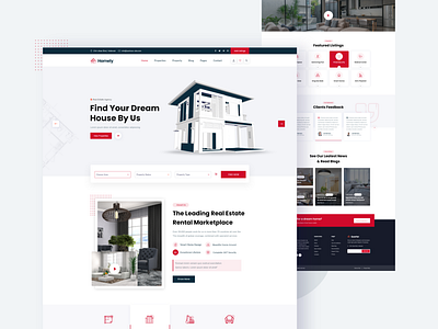 Homely Real Estate Agency Web Landing page