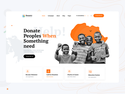 Donatry-Charity Web landing Page