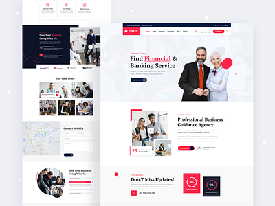 Finxer Finance & Consulting Website 2021 agency awesome design creative design design illustration logo top designer typography web design