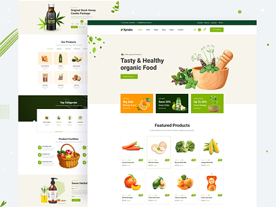 Xprako Organic Food Web Xd Landing Page