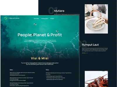 PT Bima Sakti Bahari landing page web design