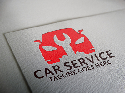 Logo Car Service car service nice logo red