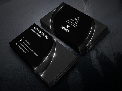 BUSINESS CARD DESIGN black business card design