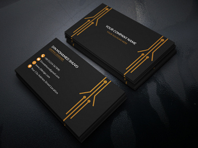 Business Card black business card