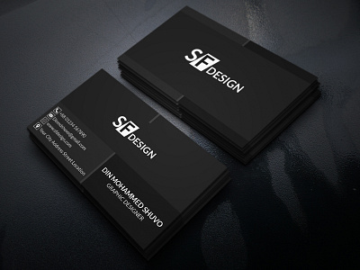 Business Card black business card