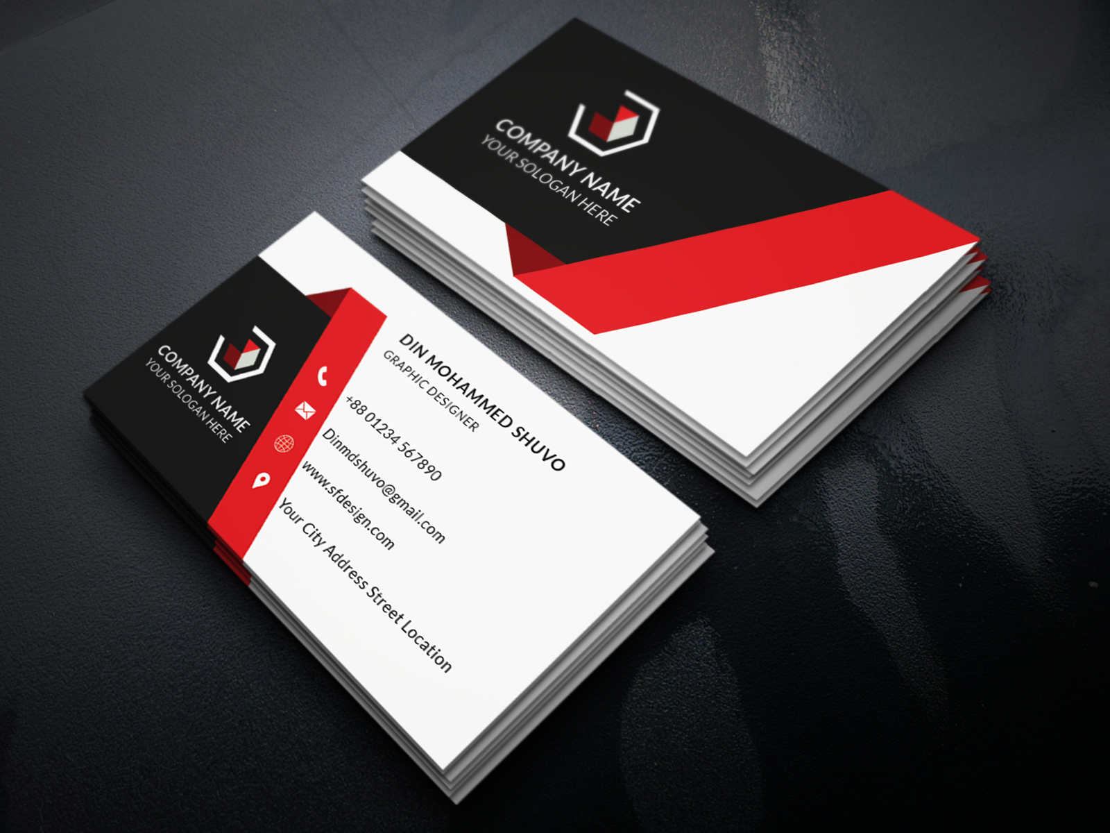 Business Card by Shuvo on Dribbble