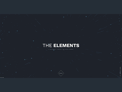 The Elements - Student Project 3d exploration interface layout particles sci fi student project typography ui ux visual web
