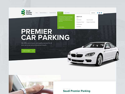 Saudi Premier Parking car parking design ui web web design web design agency