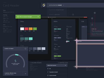 Components Library Snippet app component library dark interface ui ux visual web