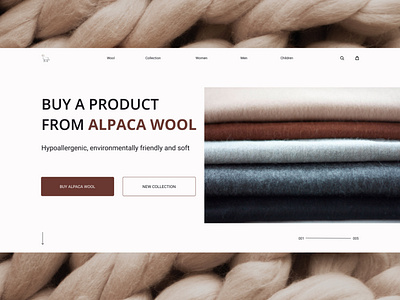 Concept Alpaca wool alpaca design landing landing page main page minimal ui ux web website