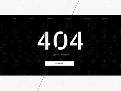 404 Lost in matrix 404 error 404page design error landing landing page main page matrix minimal ui ux web website