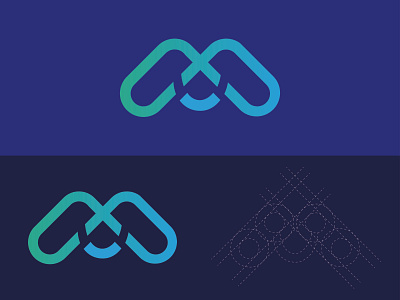 M modern letter logo design concept - Logo Design Branding
