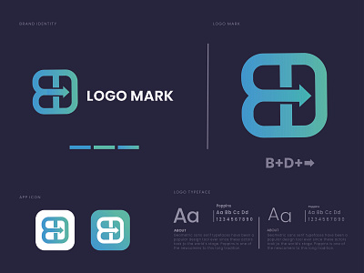 Letter BD + Arrow - Logo Design Branding