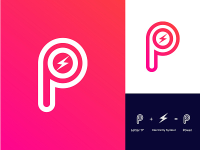 Power logo design. ( Letter P ) abstract app brand brand identity design dibble best shot icon illustration letter p logo logo design logo presentation logo trends 2020 power power logo symbol ux vector web