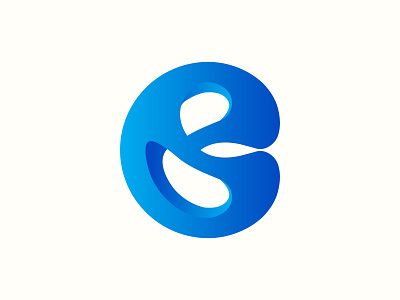 ( Letter E & 8 ) Wave logo