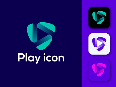 video/audio editor app play Icon audio brand mark branding buidling build community concept creative logo design estate icon iconic logo illsutration invest logo logo design modern negative space play icon video