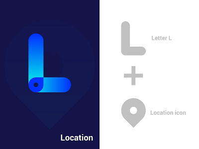 ( Letter L & Location Icon ) brand mark branding colorful combine concept design icon iconic logo illustration letter l lettermark location location app logo logotype logotypes minimal place symbol