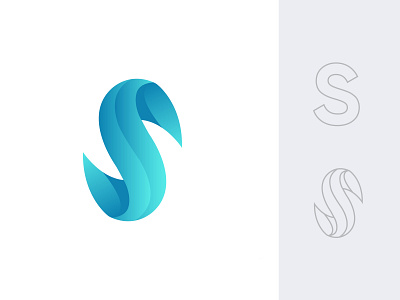 Letter S abstract branding concept creative logo curve gradient icon illustraion letter logo letter mark letter s logo logo design logo design branding logo designer logo folio logo presentation logo sketch modern logo ocen