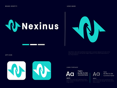 Nexinus logo branding design