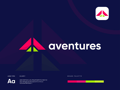 aventures - Logo Design abstract brand design brand identity branding colorful concept construction company construction logo icon illustration logo design branding logo design concept logo designer logos logotype manpower minimal modern logo