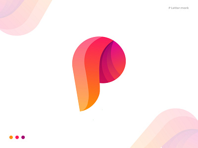 P modern letter logo | P logo mark