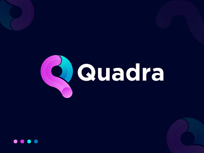 Quadra - logo design (Q letter modern logo)